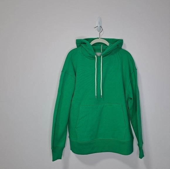 Everlane the track organic cotton hooded sweatshirt green small NWT - Picture 5 of 8